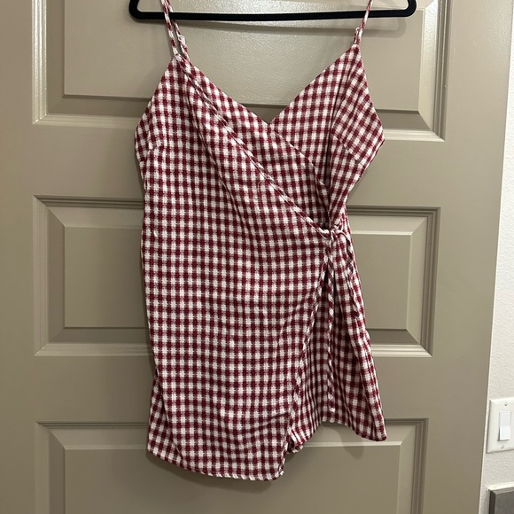 Red Gingham Romper - Picture 3 of 4